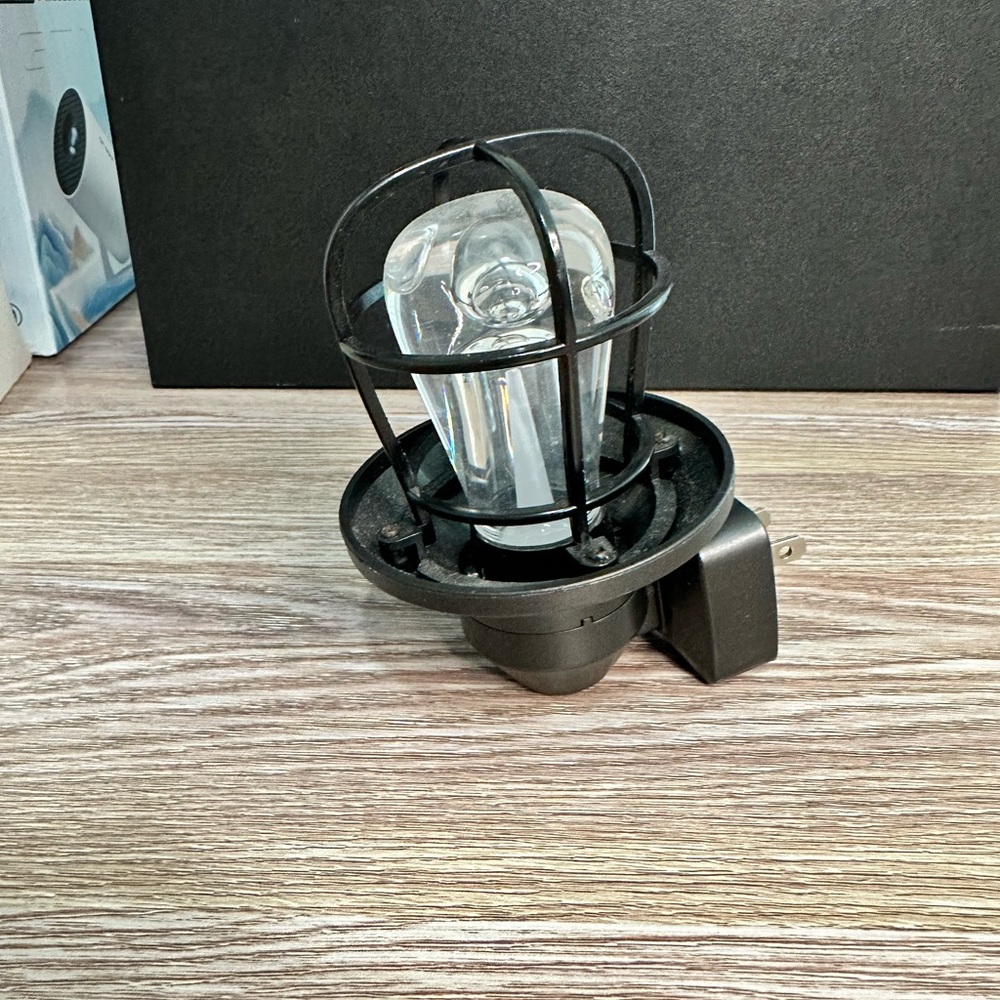 Industrial Lantern Black Wall Night Light (dark activated) - Picture 4 of 4
